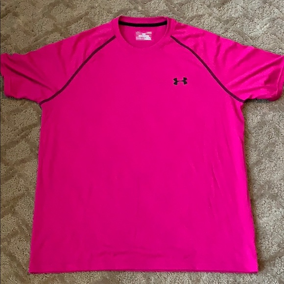 mens pink under armour t shirt